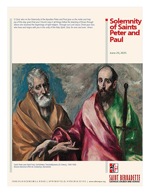 29 June, Solemnity of Saints Peter and Paul