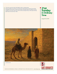 24 August, The Twenty-first Sunday in Ordinary Time