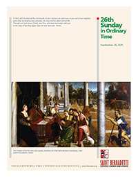28 October, The Twenty-sixth Sunday in Ordinary Time