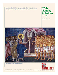 12 October, The Twenty-eighth Sunday in Ordinary Time