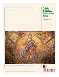 19 October, The Twenty-ninth Sunday in Ordinary Time