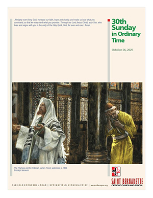 26 October, The Thirtieth Sunday in Ordinary Time