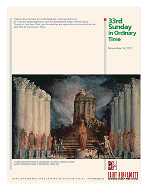 16 November, The Thirty-third Sunday in Ordinary Time