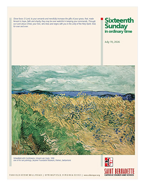 19 July The Sixteenth Sunday on Ordinary Time